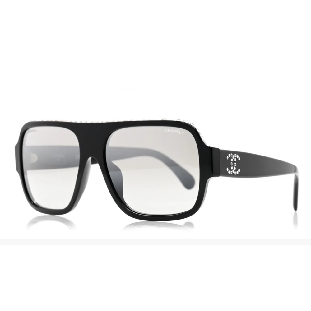 Chanel Shield Sunglasses Black Chanel Eyewear